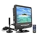GJY 9.5-Inch Portable Widescreen TV, Built in Digital Tuner+NTSC,USB/TF Card Slot/Headphone Inputs,with Detachable Antennas,Automotive Mobile TV,Full Function Remote,Removable Bracket