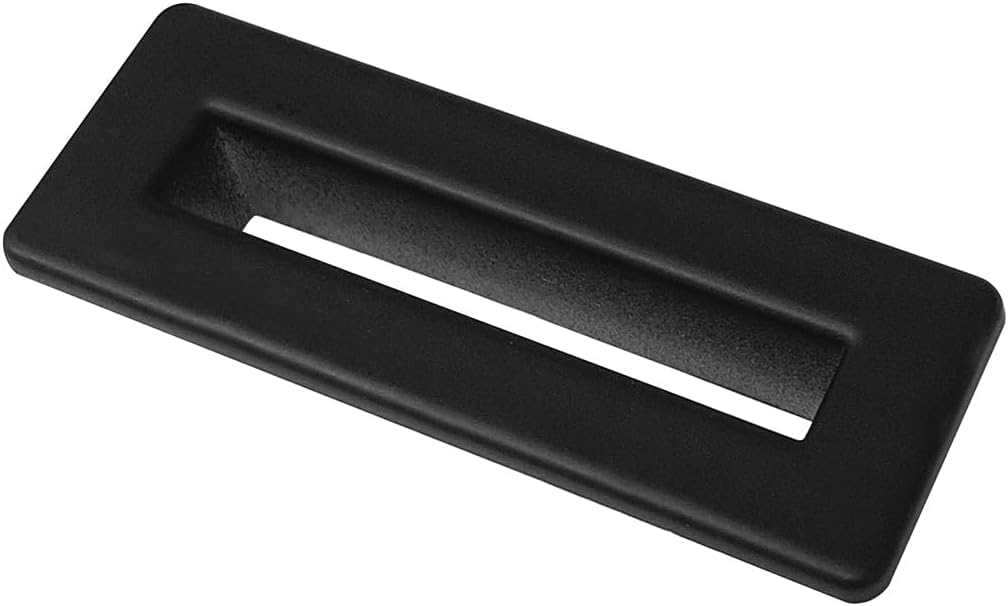 Noir Rectangle Overflow Cover | Matt Black Square Sink Trim for Bathroom Toilet Wash Basin