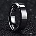 King Will 9mm Basic Wedding Ring For Men with Brushed Matte Surface Beveled Polished Edge Comfort Fit 7.5