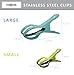 Raqpak Beach Towel Clips Set Stainless Steel Travel Pegs for Cruise and Pool Lounger Chairs with Storage Pouch (Mixed Colors x 4, Large)