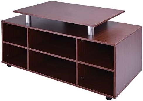 SKB family Wheeled TV Stand Entertainment Center Media Console Storage Cabinet Furniture