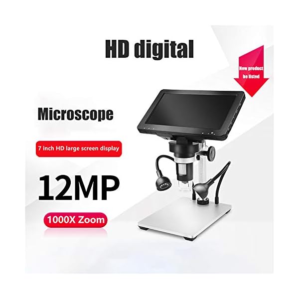 ETE ETMATE Digitalmikroskop 2021 Neueste 12MP DM9 HD 7-Zoll-Bildschirm 1000X mit LED-Licht für die industrielle… – Bild 3