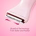 Bikini Trimmer Cordless Women Electric Shaver 2 in 1 Women Shaver with Shaving Head Water-Resistant Electric Lady Shaver for Bikini Line Body Face