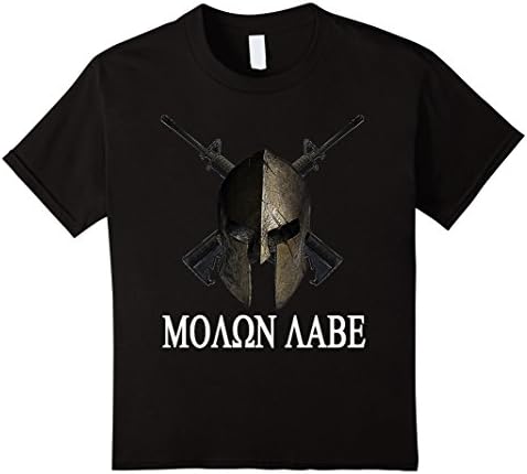 unisex-child Molon Labe T-Shirt - Pro 2nd amendment tee shirt 10 Black
