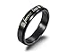 Fate Love Titanium Steel Black Forever Love Double Heart Couples Promise Ring Romantic Couples Gift