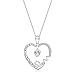 FANCYCD Holiday Deals Week I Love You to the Moon and Back Love Heart Necklace, Jewelry for Women & Girls, Gifts for Girlfriend, Wife, Sister, Grandma, Mom