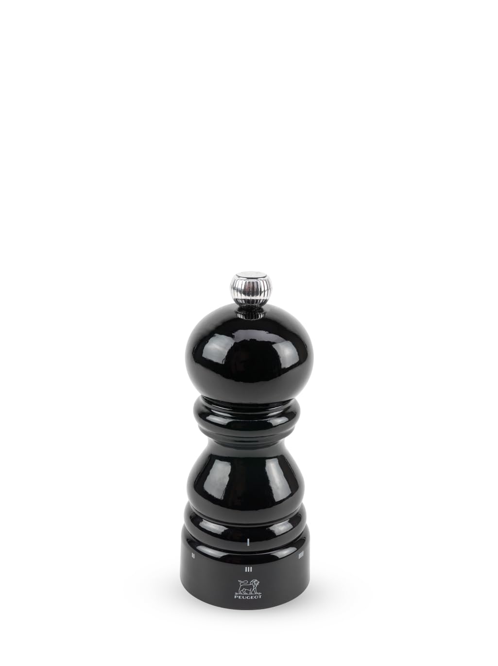 PEUGEOT - Paris u'Select 12 cm Pepper Mill - 6 Predefined Pepper Grinder Settings - Made with PEFC Certified Wood - Made in France, Glossy Black — image 1