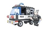 Ausini City Police Prisoner Transporter 58pc Building Blocks Educational Set – Best Gift for Boys and Girls