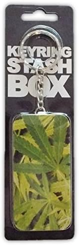 Novelty Pot Leaf Design Keyring Stash Box