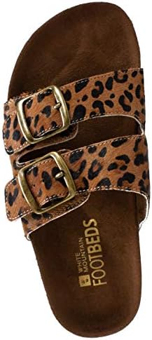 white mountain helga sandals leopard