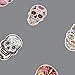 Homyu Stickers Colorful Skull Decals 60-Pcs for Laptops Motorcycle Portable Luggages Ipad Laptops Waterproof Sunlight-Proof