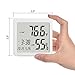 Indoor Thermometer Hygrometer, Temperature Humidity Gauge with Digital Mini Desk Clock, Backlit Accurate Monitor Clear Reading, °C/°F Switch, Calendar, Time Display for Home, Office - White
