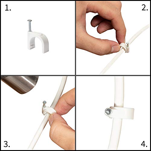 5 Round+Cable+Clips+Nail+Management