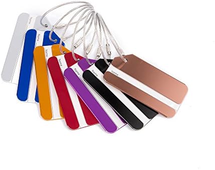NEWTONE aluminum alloy Metal Luggage Tags cuit Suitcase Travel Bag label set of 7