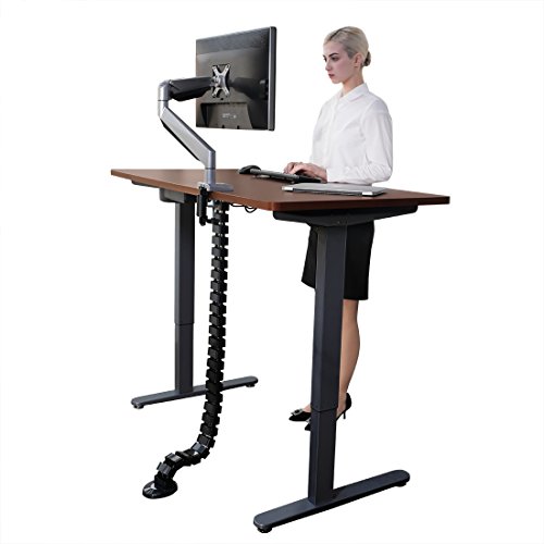FlexiSpot Height Adjustable Electric Standing Desk Frame, Solid Steel
Stand Up Desk with Automatic Memory Smart Keypad (Mahogany Top + Black
Frame)