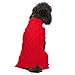 Blueberry Pet Classic Cable Knit Tomato Red Dog Sweater, Back Length 16
