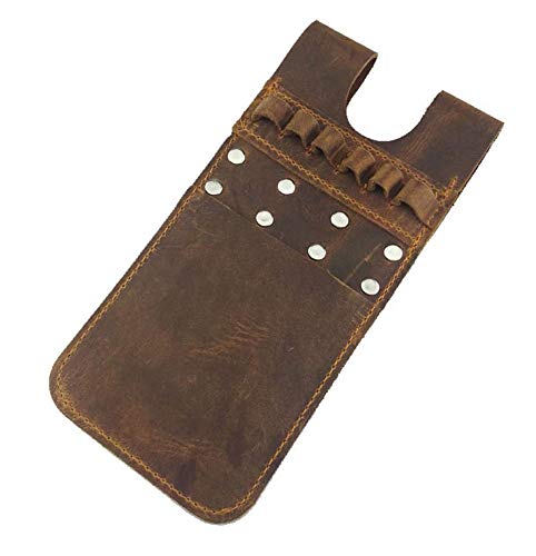CHINA AMIER ARCHERY Back Pocket Arrow Quiver Horse Leather Pocket Quiver for Holding 6 Pieces Arrows (Brown)