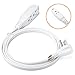 ClearMax 3 Prong Extension Cord with Multiple Outlets, Heavy Duty 3 Outlet Extension Cord Power Outlet for Use in Home, Garage or Workshop, 16 AWG Indoor Extension Cord White, 6 Feet