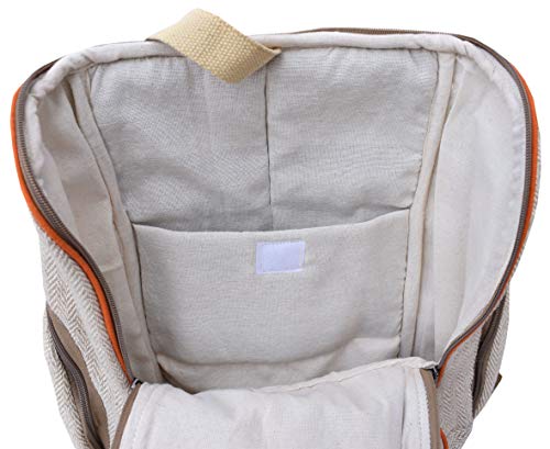 Gheri Hanf Rucksack Baumwolle Gefüttert Einstellbar Gurt Rucksack Beutel A – Bild 8