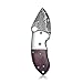 KUBEY KU66 Small Knife, Folding Knife and Pocket EDC, Drop Point Blade with Thumb Open, Rosewood Handle with Lanyard, for Outdoor Hunting Camping and Hiking (KU66-1)