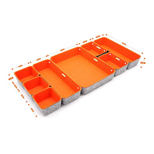 Welaxy Drawer organizers bins trays drawers dividers storage bins shallow organizing box for