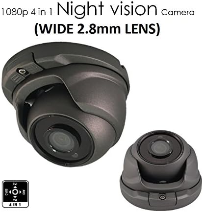 AED 1080P TVI/AHD/CVI/Analog 1/3" 2MP CMOS SENSOR, DIGITAL WDR. 2.8MM FIXED LENS, OSD CONTROL OVER COAX (UTC) IR DOME CAMERA - GREY HOUSING