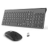 Slim-Wireless-Keyboard-and-Mouse-Set-24G-Cordless-QWERTY-UK-Layout-USB-Keyboard-and-Silent-Mouse-Combo-with-Numeric-Keypad-Ultra-Thin-and-Super-Energy-Saving-for-Windows-PCLaptopSurfaceApple-Mac Slim Wireless Keyboard and Mouse Set, 2.4G Cordless QWERTY UK Layout USB Keyboard and Silent Mouse Combo with Numeric…