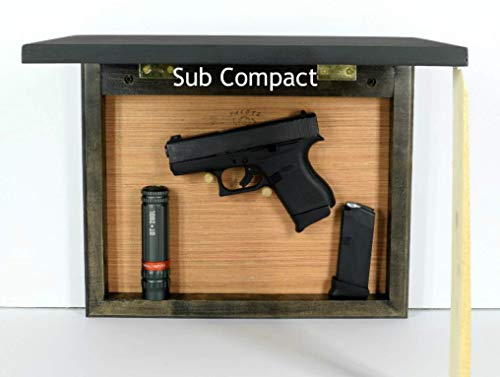 Hide a gun furniture, pistol storage spot, home defense accessory, wall mount firearm safe picture frame concealment organizer, dark back