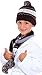 Simplicity Kid's Winter Knitted Set Beanie and Scarf, Striped / Snowflakes Pattern