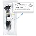 Simple Deluxe 200-Pack 8 Inch Self-Locking Versatile Nylon Cable Wire Zip Ties in Black & White