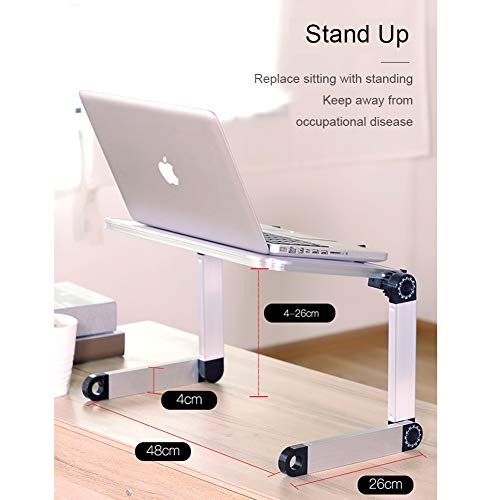 RAINBEAN Adjustable Laptop Stand Table for Office,Portable Lap Desk
