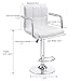 Homall Modern PU Leather Swivel Adjustable Barstools,Synthetic Leather Hydraulic Counter Stools Square Height Bar Stool with Arms Set of 2 (White)