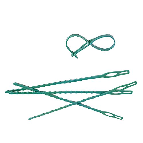 rescozy 60 Pcs Flexible Twist Ties Adjustable Plastic Plant Tie, 6.9 Inch