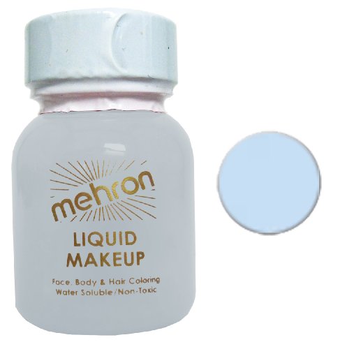 Mehron Makeup Liquid Face & Body Paint, MOONLIGHT WHITE - 1oz