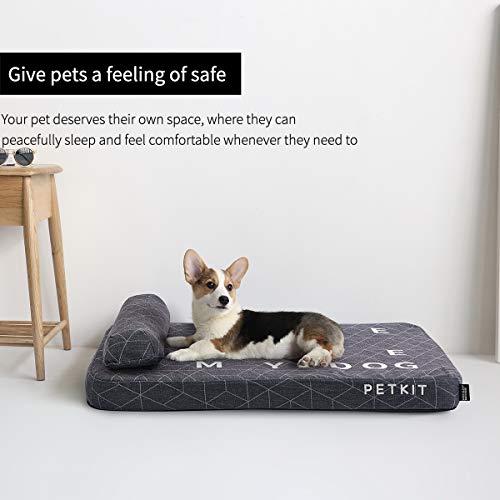 PETKIT Memory Foam Dog Bed, Orthopedic Large Rectangle Pet Bed Mattress