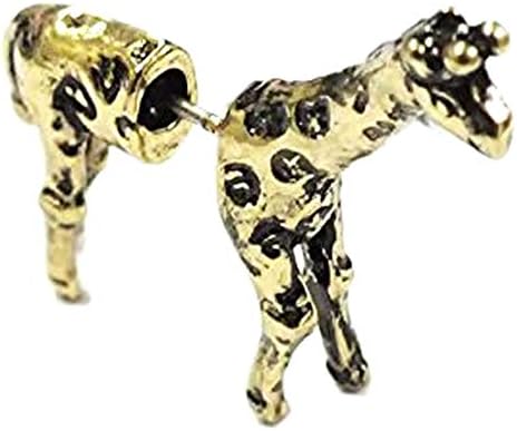 ファッションピアス キリンピアス カラー ゴールド キャッチピアス スタッドピアス レディース 人気 1個販売 爆安プライス シングルピアス リアル アニマル 3d 全身 片耳 g バックキャッチピアス 動物園 麒麟 立体