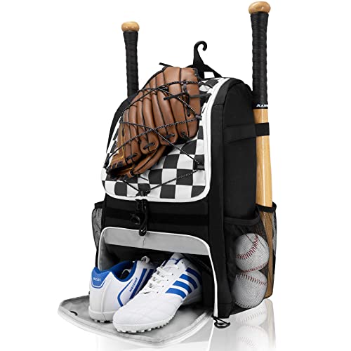Sac à dos de baseball – Sac à dos pour équipement de baseball, sac de rangement pratique pour batte de baseball, sac d'équipement de baseball pour