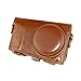 No.2 Warehouse PU Leather Camera case Bag for Samsung Galaxy GC100 EK-GC100 GC110 GC200(Brown)+ a Piece of Clean Cloth
