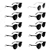 LADY&HOME Bachelorette Party Cat Eye Sunglasses Bridesmaid Sunglasses Bridal Shower Supplies 10pcs Round Weddings Sunglasses (Black)