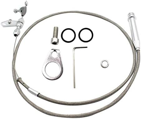 700-R4 Kick Down Cable For GM Vehicles | Stainless Steel Braided Transmission Detent Cable Kit