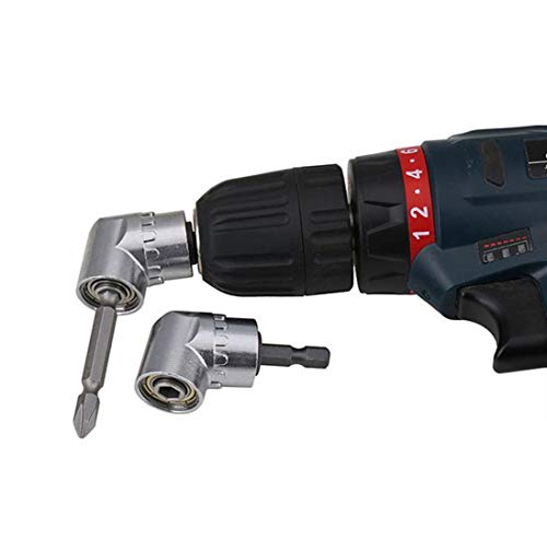 3Pcs 1/4" 3/8" 1/2"Hex Socket Adapter Drill Bits Set,Impact Grade Socket Wrench Adapter Extension Set,105°Right Angle Drill Bit Adapter Attachment 1/4" Drive Hex Magnetic Bit Socket Screwdriver Drill