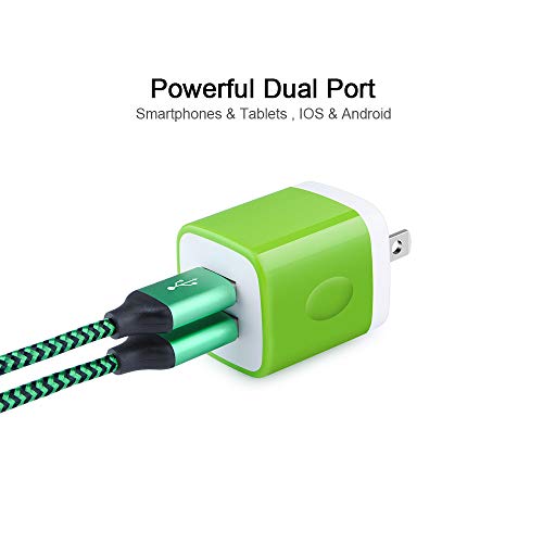 USB C Charger Set, Wall Charger Block with 2-Pack 6Ft Type C Power Charger Cord Replacement for Samsung Galaxy Note 10 Note 10+ S10e A50, Google Pixel 3a/3a XL,2 3/3 XL, Moto G7 Z4 X5 - Thumbnail 5