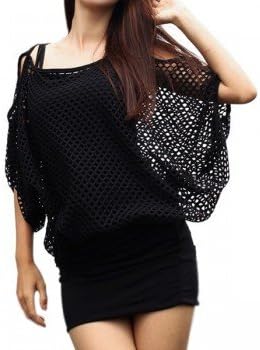 new Black/White Women Hollow Sexy Dress Summer Casual Party Size M