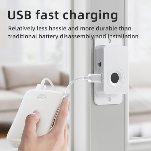 Uniiking® Fingerprint Fridge Lock, Refrigerator Lock with Fingerprint, for Fridge, Cabinet Locks, Drawers, Dishwasher, Toilet and Cabinet Locks Baby Proofing, Adhesive No Drilling (Black)
