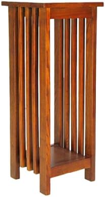 Charleston Flower Stand, Oak Finish