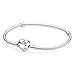 PANDORA 590719 Sterling Silver Heart Clasp Bracelet, Gift Box Included