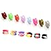 Jovivi Pack of 28 Mixed Colors Ultra-thin Soft Silicone Double Flared Flexible Flesh Tunnel Plugs Gauges 5/8