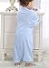 Nine States Baby Sleep Bag Cotton Wearable Blanket,Sleep Bag with Feet,Detachable Long Sleeves,Blue,Medium