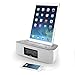 iHome iDL44 Lightning Dock Dual Clock Radio with USB Charge/Play for iPhone 5/5S & 6/6Plus & All iPad Models with Lightning Connector - Newest Model OPEN BOX