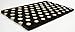 Entryways White Polka Dots Handmade, Hand-Stenciled, All-Natural Coconut Fiber Coir Doormat 18